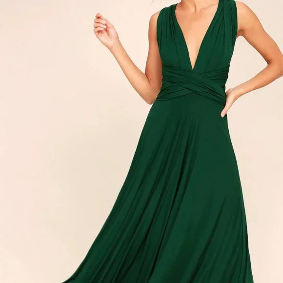 Tricks of the Trade Forest Green Maxi Dress - Picture 1 of 5